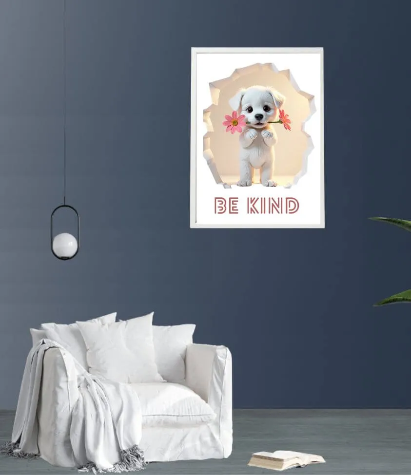3D | art frame | be kind