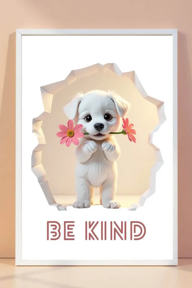 3D | art frame | be kind