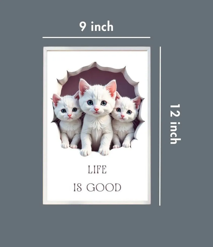 3D | kittens | art frame
