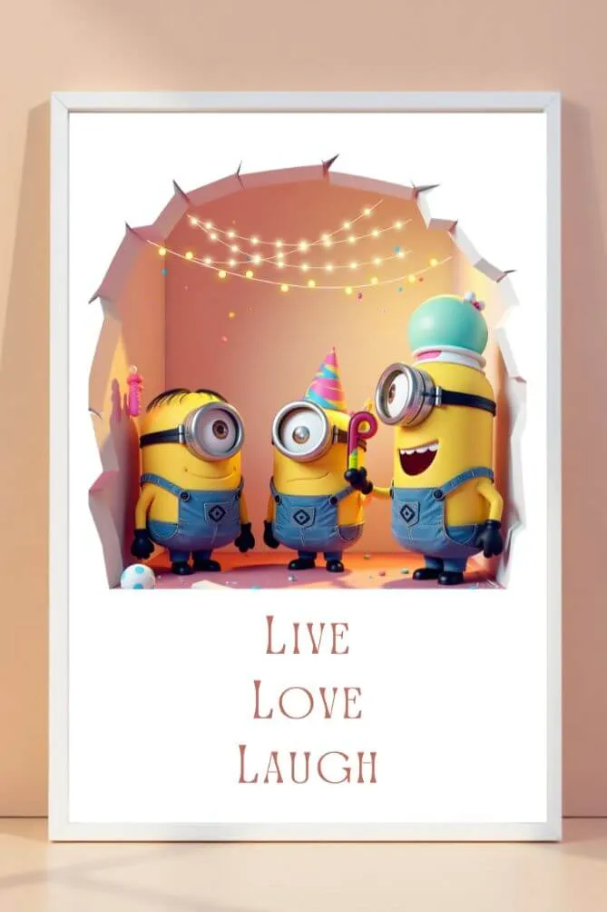 3D | minions | art frame