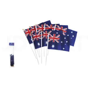 8 Pack Australian Hand Flag