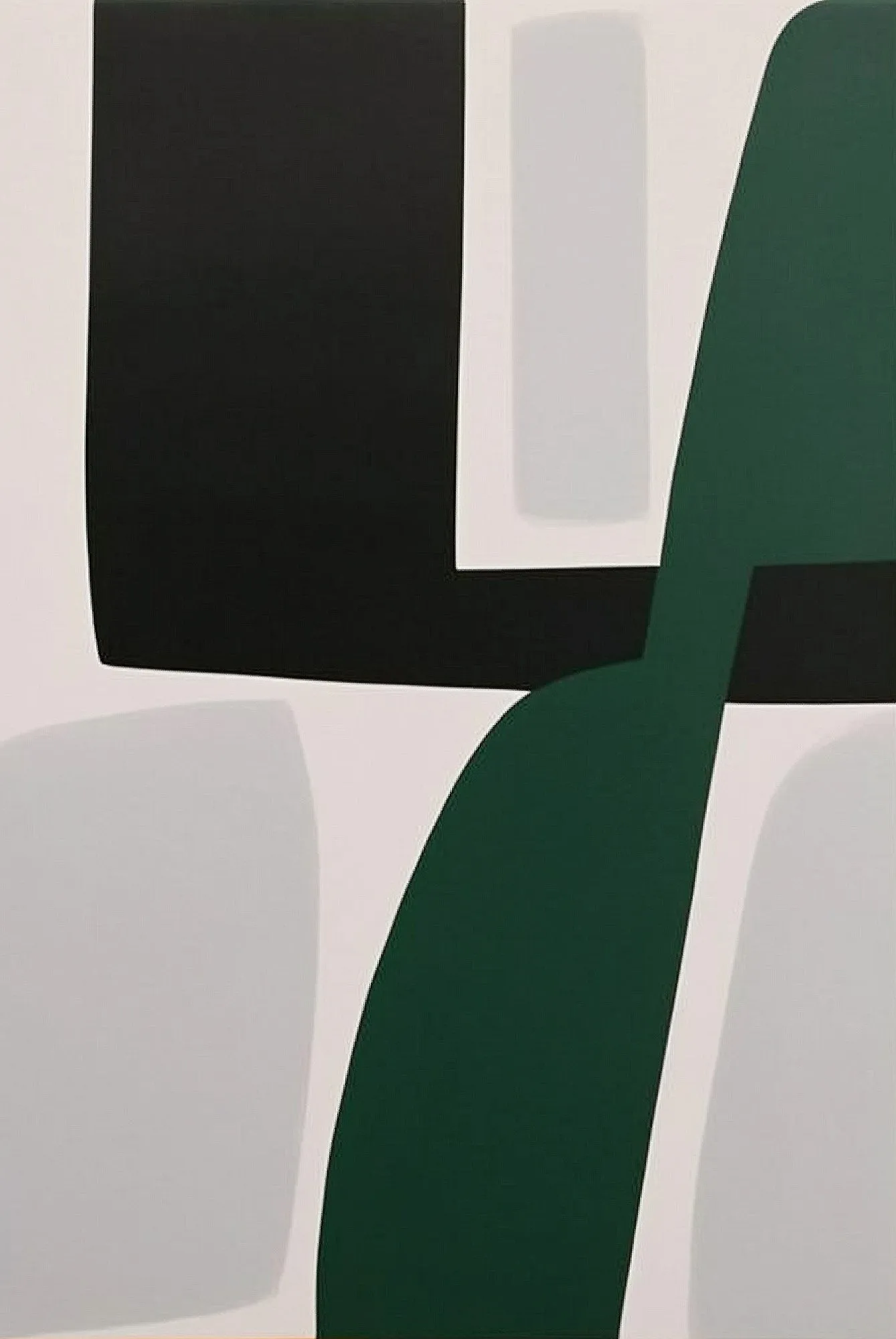 Abstract Black White Green Abstract Painting Home Bedroom Wall Decor Geometric Wall Art