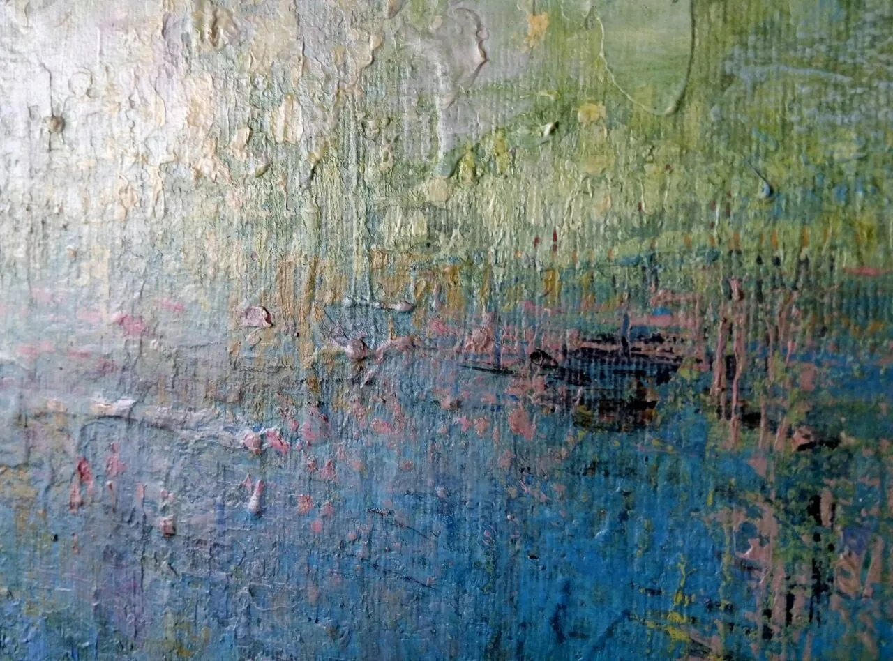 Abstract Green Painting Calming Abstract Canvas Art A045