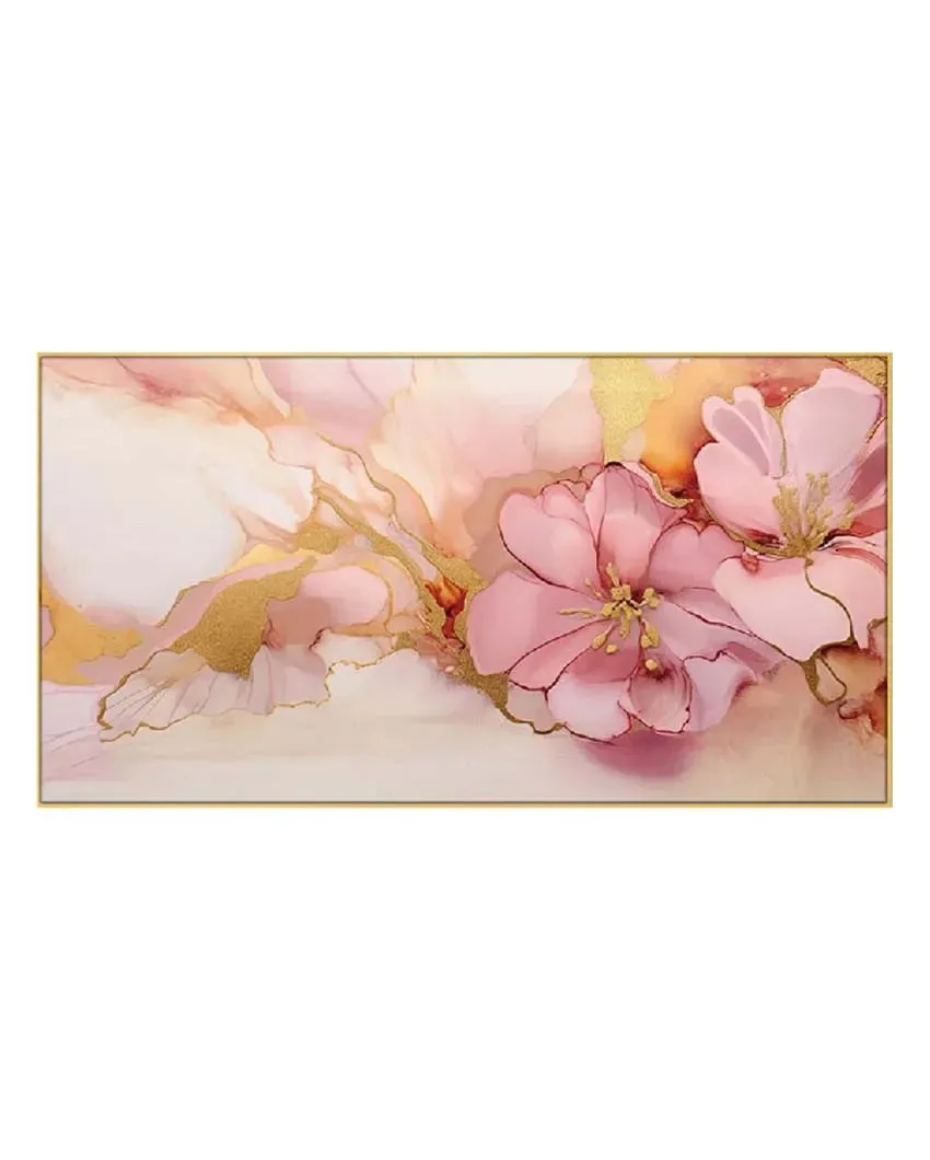 Acrylic Flower Floating Frame Wall Painting | 24 x 12 inches , 36 x 18 inches & 48 x 24 inches