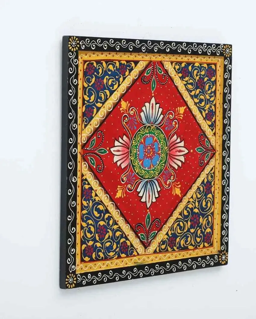 Arabesque Art Hand Painted Square Wall Decor