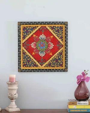 Arabesque Art Hand Painted Square Wall Decor