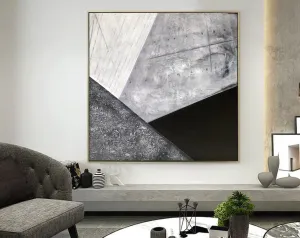 Black And White Abstract Canvas Painting Origanal Modern Art Sp080