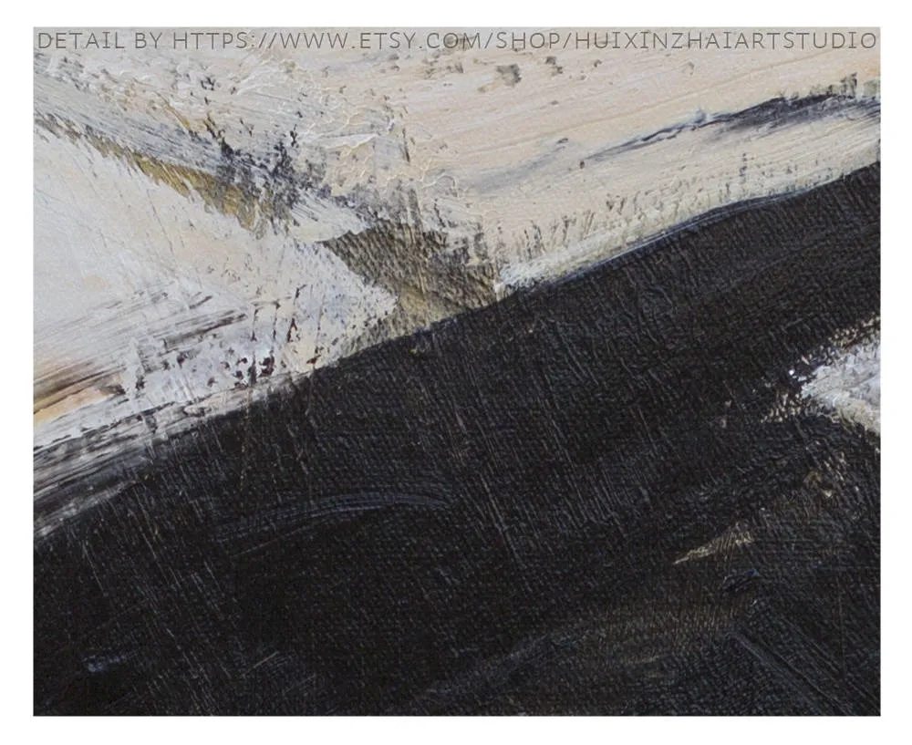 Black and White Painting Abstract Painting Contemporary Art Yp088