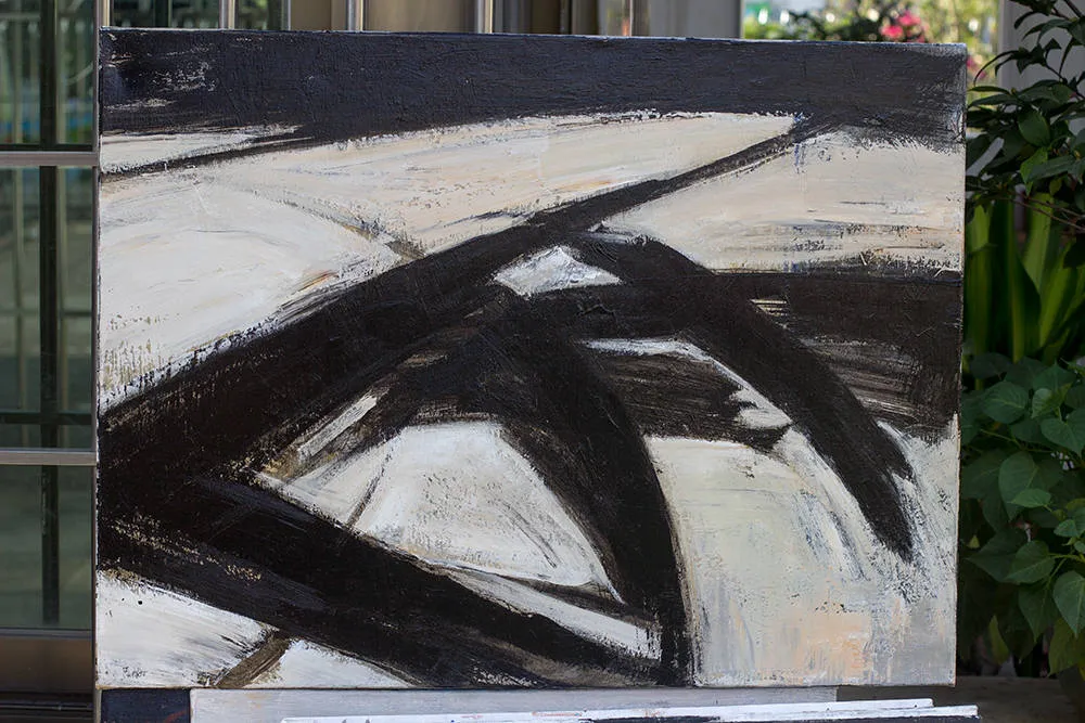 Black and White Painting Abstract Painting Contemporary Art Yp088