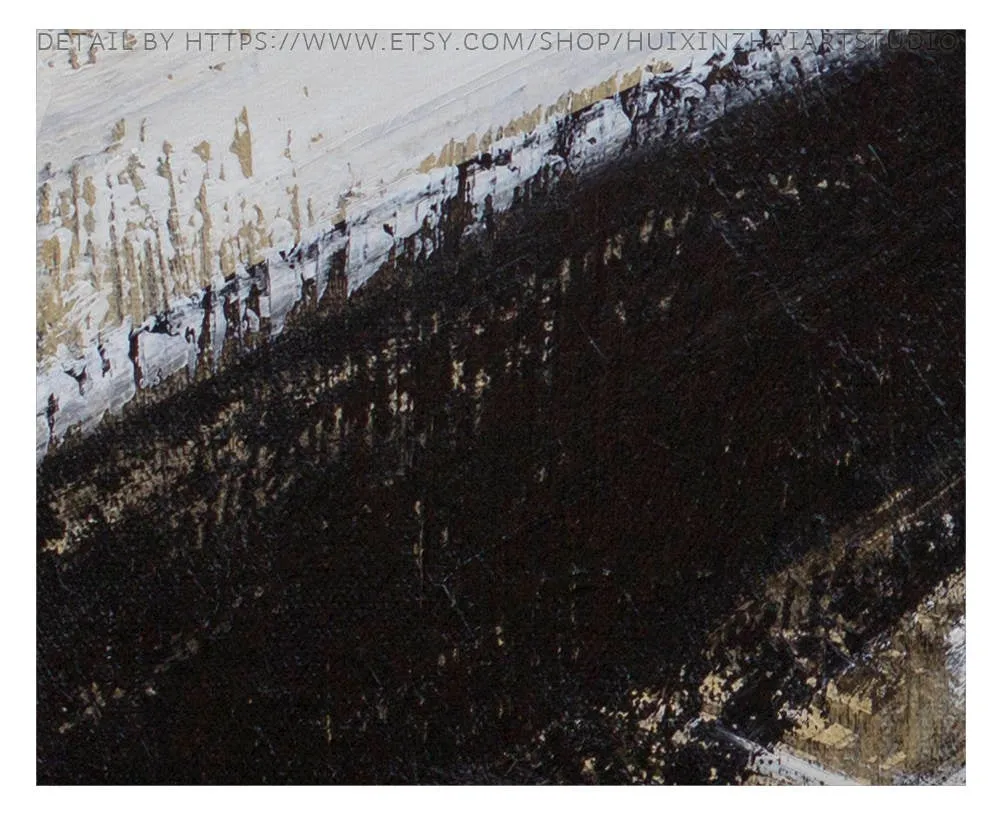 Black and White Painting Abstract Painting Contemporary Art Yp088
