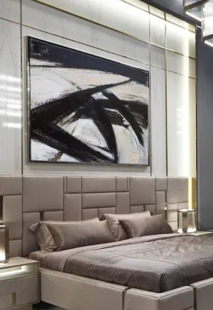 Black and White Painting Abstract Painting Contemporary Art Yp088