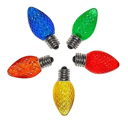 C7 LED Faceted Multi Color