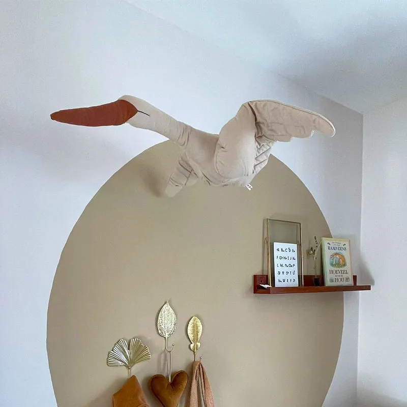 Creative Nursery Decor Hanging Swan Plush Doll