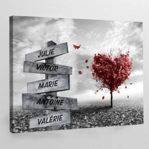 Family Name Canvas Wall Art