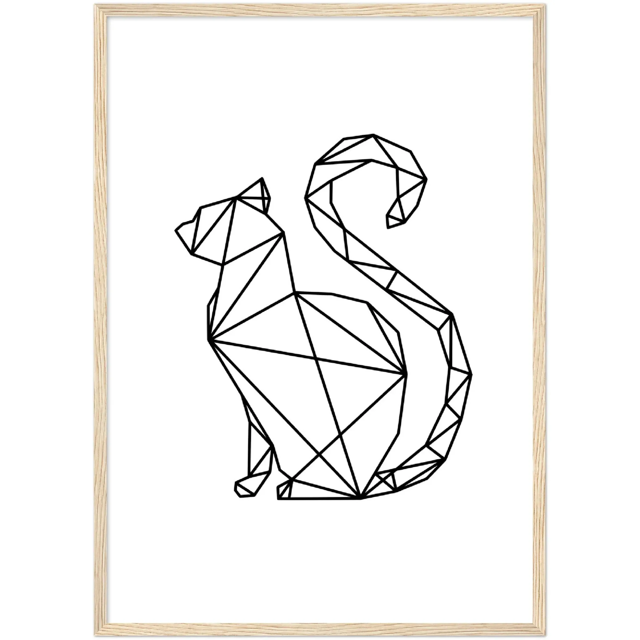 Geometric Cat Wall Art