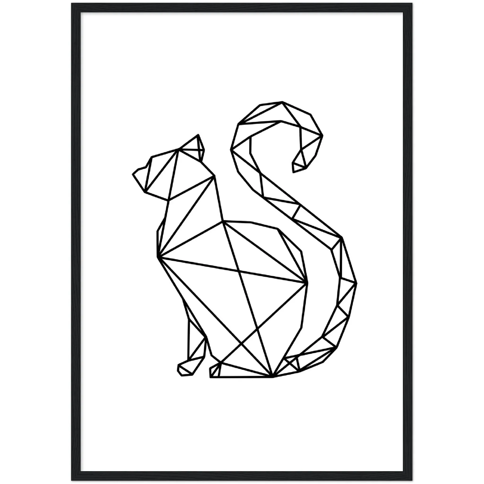 Geometric Cat Wall Art