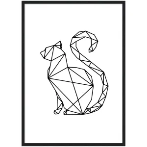Geometric Cat Wall Art