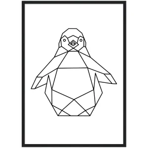 Geometric Penguin Wall Art