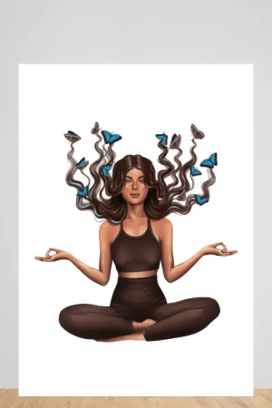girl doing yoga | poster