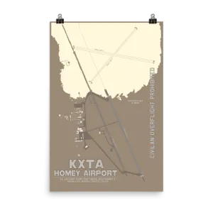 KXTA Homey Airport (Groom Lake, A.k.a. Area 51) Airport Layout Art