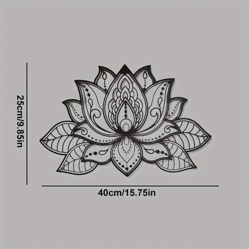 Lotus Flower Mandala Metal Wall Art,