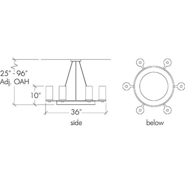 Radius 15347 Indoor/Outdoor Chandelier By Ultralights Lighting