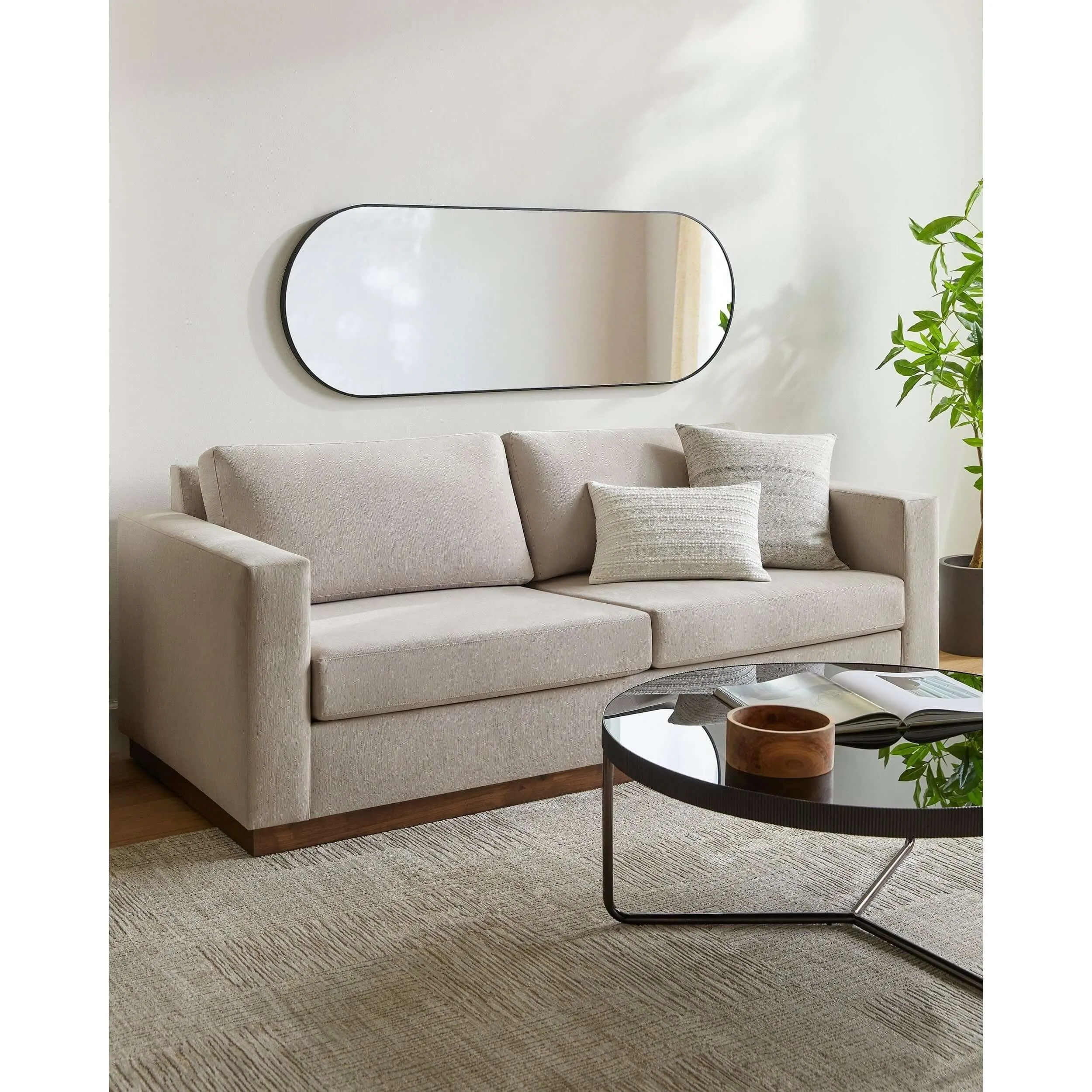 SURYA - Aranya Matte Black Full-Length Mirror 22W x 65H - RAY019-2265