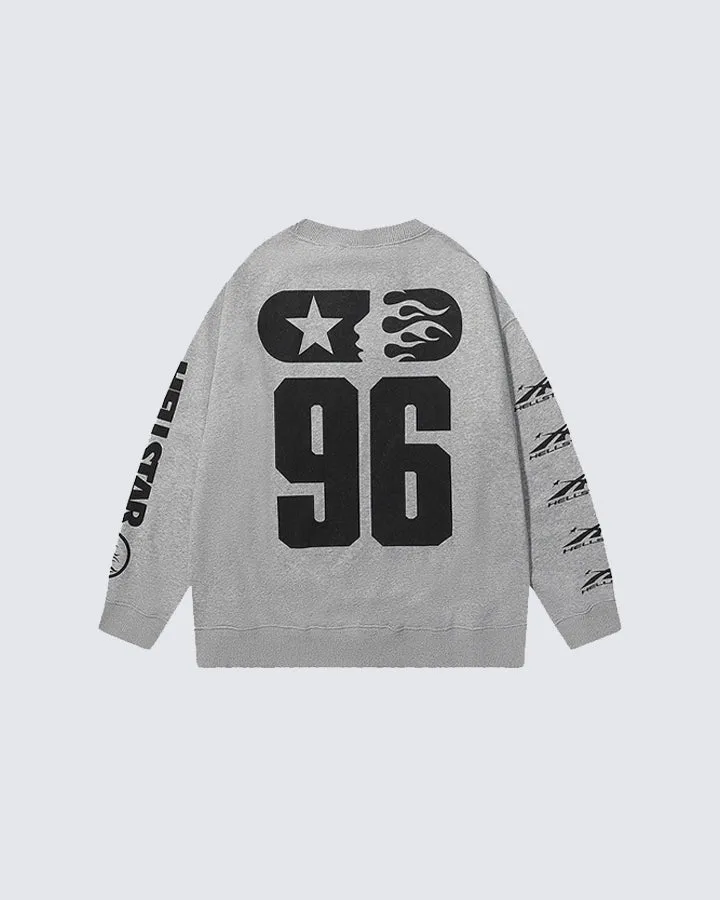 Trendy Street Style Printed Sports Sweatshirt