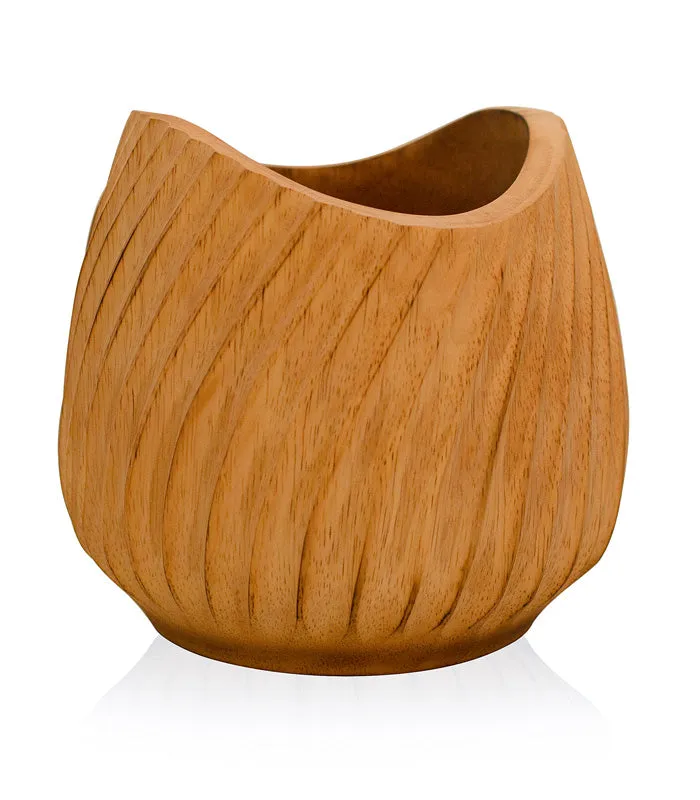 Wooden Swirl Vase