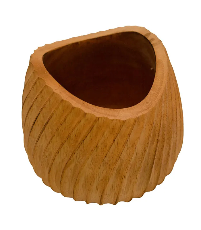 Wooden Swirl Vase